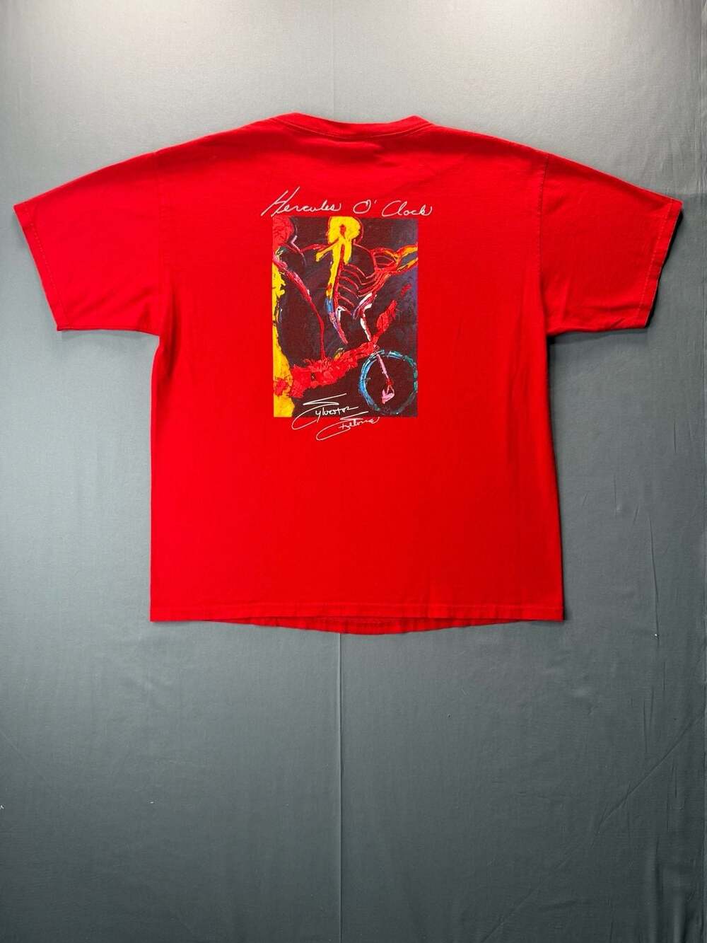 Planet Hollywood Hercules O' Clock Size XL Red Sylvester Stallone T-Shirt